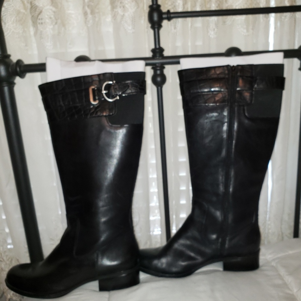 Naturalizer Black LEATHER boots N5 Comfort